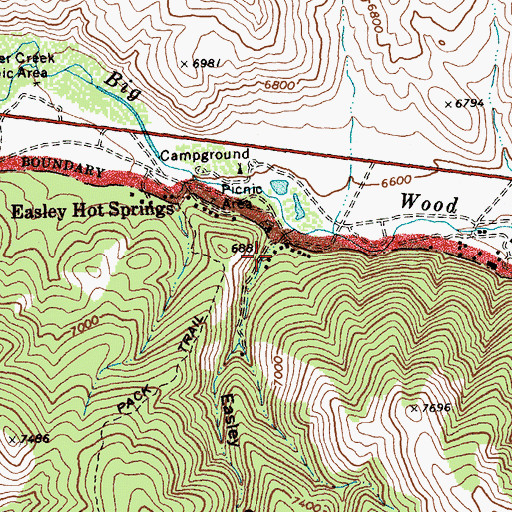 Topographic Map of Easley Gulch, ID