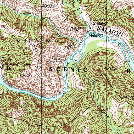 Topographic Map of East Boulder Creek, ID
