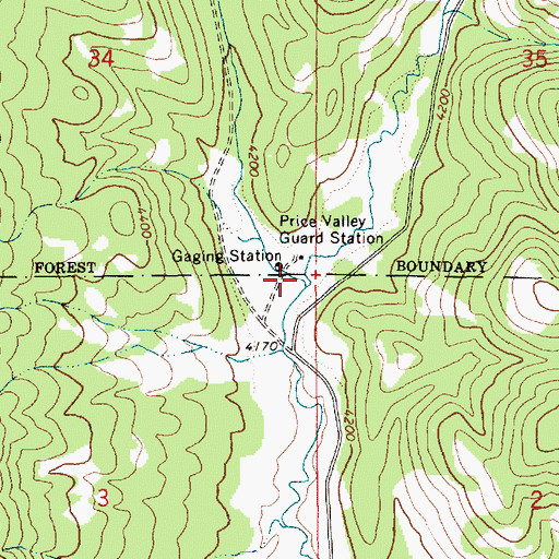 Topographic Map of East Branch Weiser River, ID