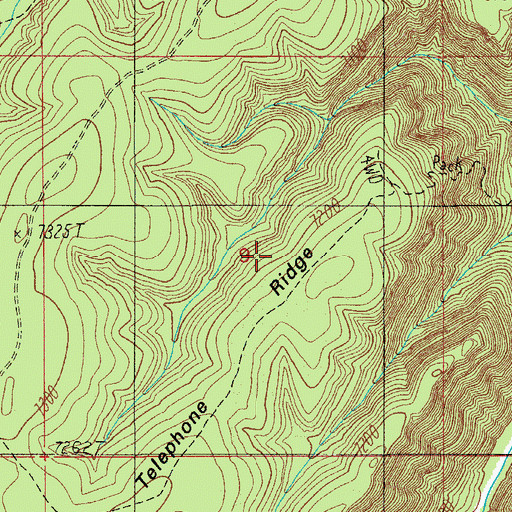 Topographic Map of Telephone Ridge, AZ