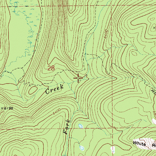 Topographic Map of East Fork Kennally Creek, ID