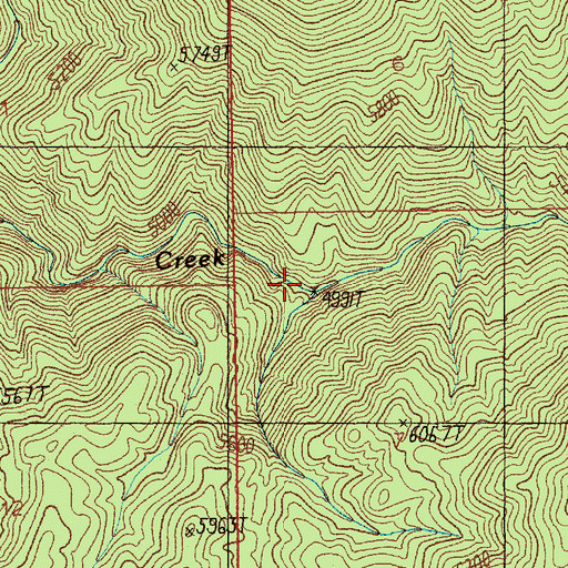 Topographic Map of East Fork Anderson Creek, ID