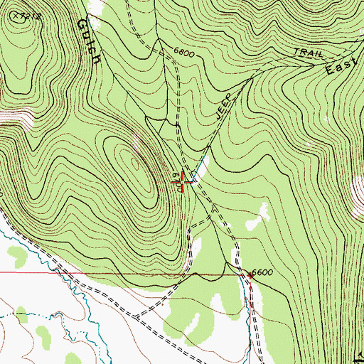 Topographic Map of East Fork Bear Gulch, ID