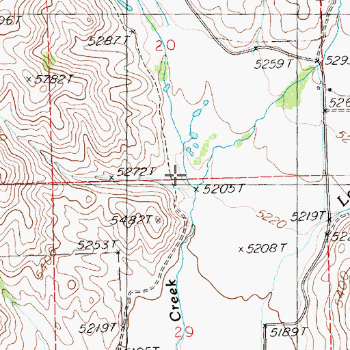 Topographic Map of East Fork Corral Creek, ID