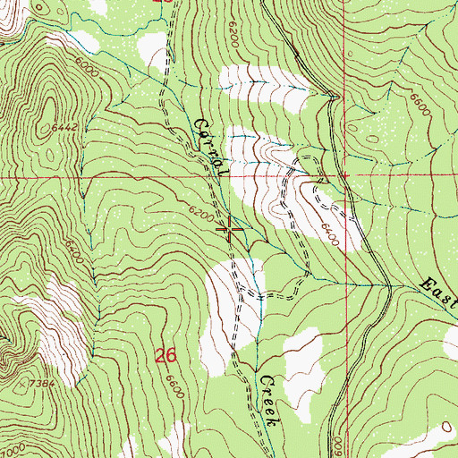 Topographic Map of East Fork Corral Creek, ID