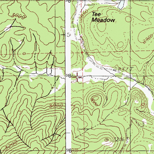 Topographic Map of East Fork Corral Creek, ID