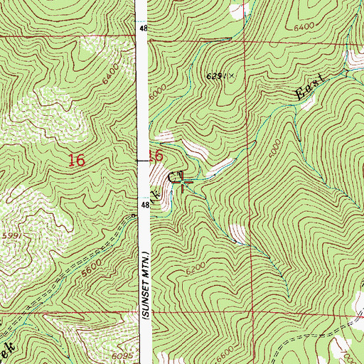 Topographic Map of East Fork Elk Creek, ID