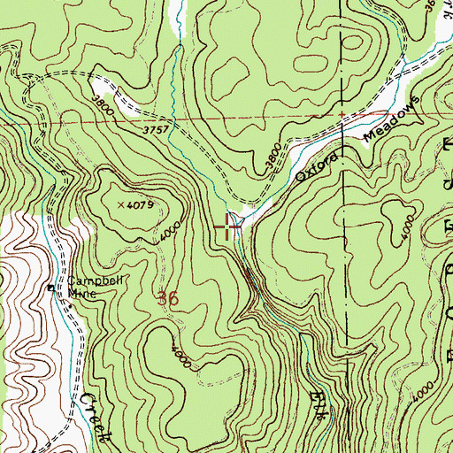Topographic Map of East Fork Elk Creek, ID