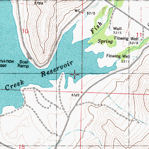 Topographic Map of East Fork Fish Creek, ID