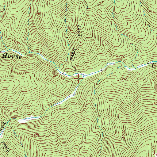 Topographic Map of East Fork Horse Creek, ID