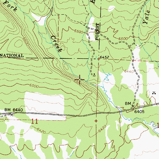 Topographic Map of East Fork Hotel Creek, ID
