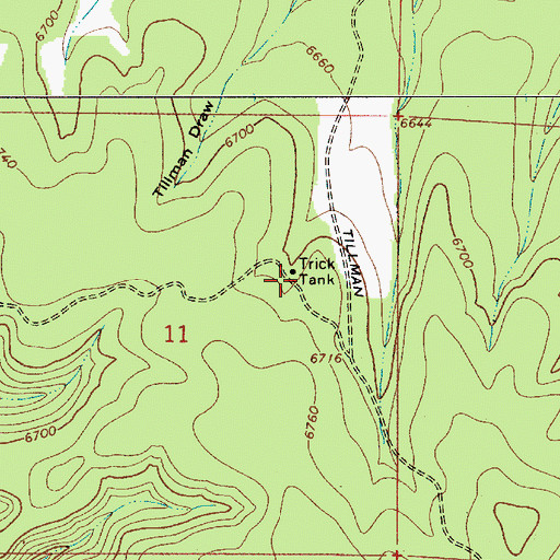 Topographic Map of Tillman Water Catchment, AZ