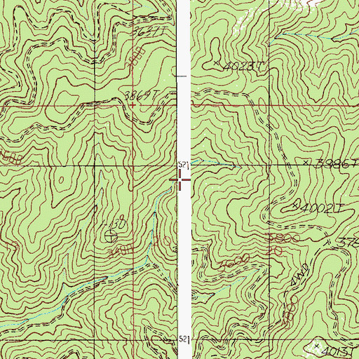Topographic Map of East Fork Meadow Creek, ID