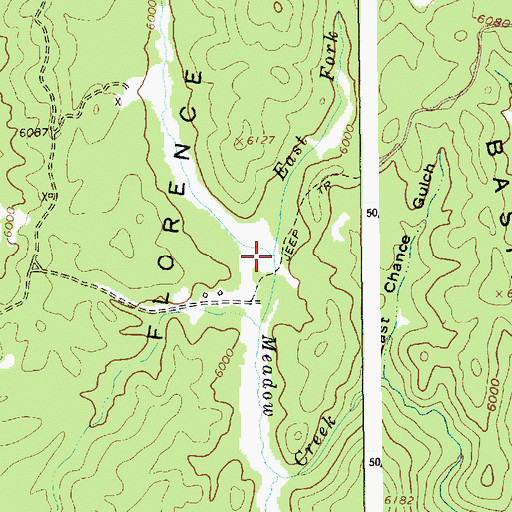 Topographic Map of East Fork Meadow Creek, ID