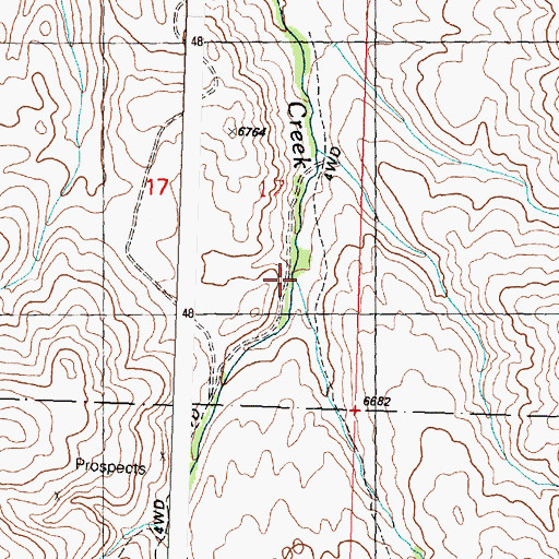 Topographic Map of East Fork Navarre Creek, ID