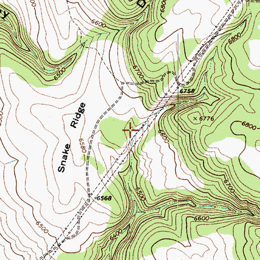 Topographic Map of Toilet Paper Tank, AZ