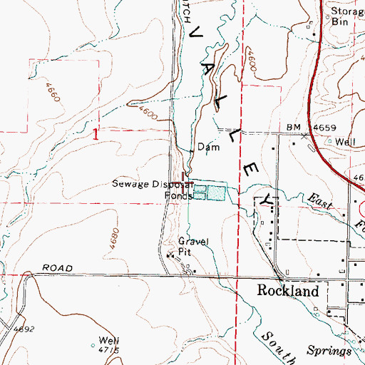 Topographic Map of East Fork Rock Creek, ID