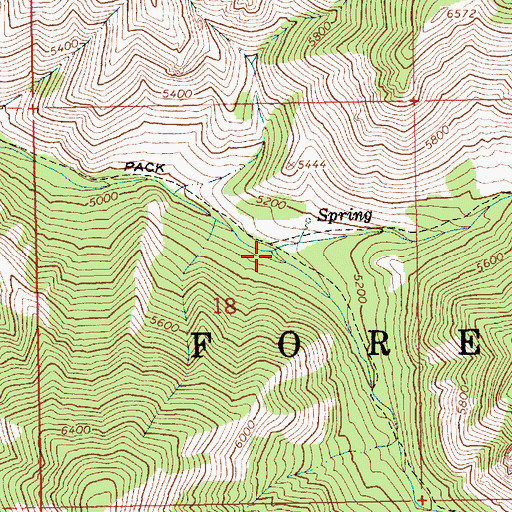 Topographic Map of East Fork Sheep Creek, ID