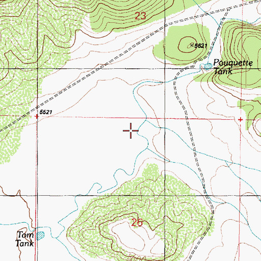 Topographic Map of Tom Tank, AZ