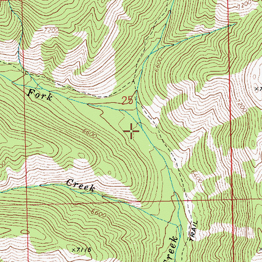 Topographic Map of East Fork Skeleton Creek, ID