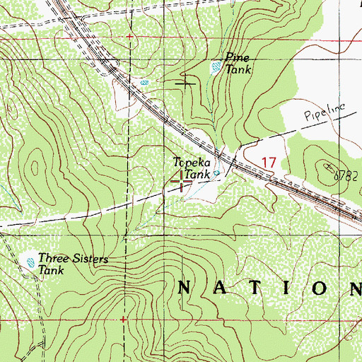 Topographic Map of Topeka Tank, AZ