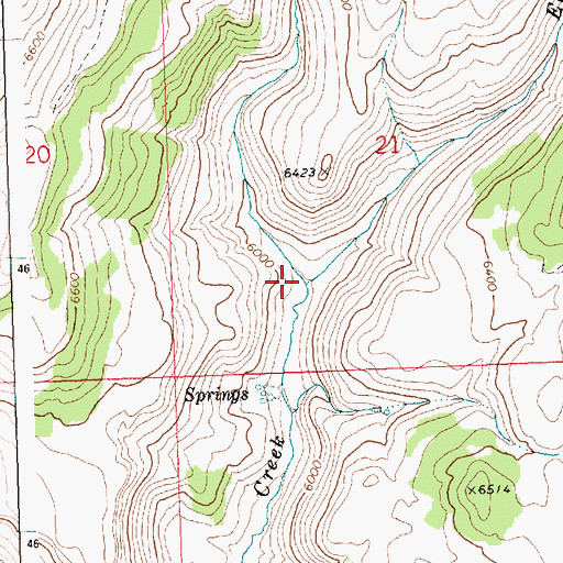 Topographic Map of East Fork Thoroughbred Creek, ID