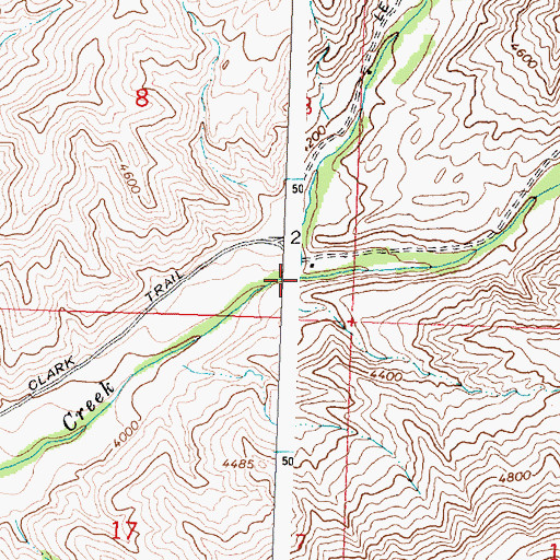Topographic Map of East Fork Tower Creek, ID