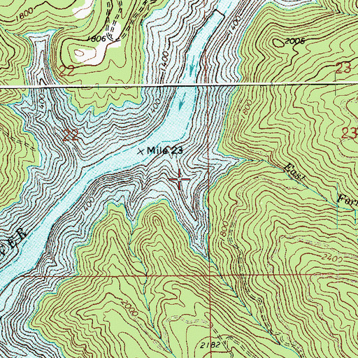 Topographic Map of East Fork White Creek, ID