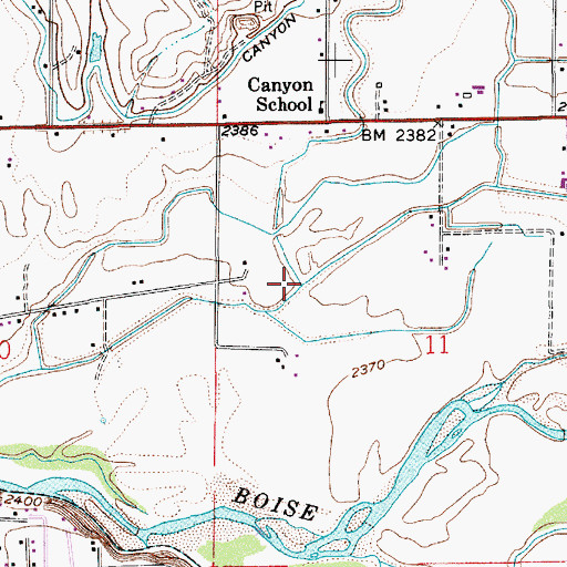 Topographic Map of East Hartley Gulch, ID