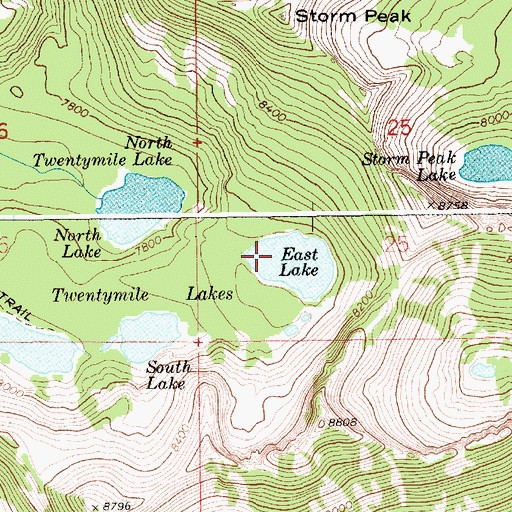 Topographic Map of East Lake, ID