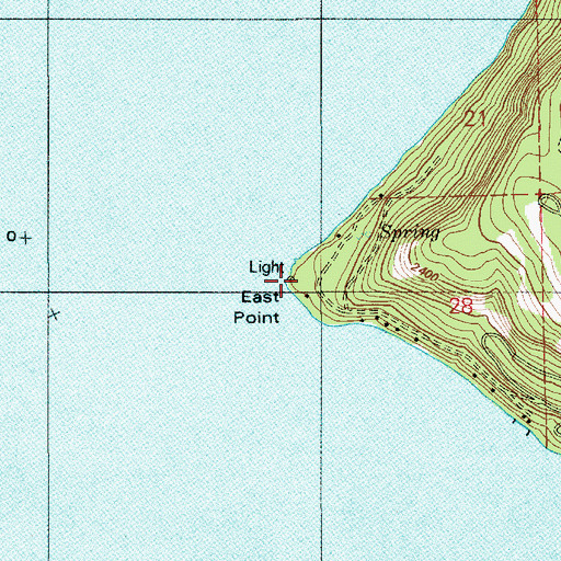 Topographic Map of East Point, ID