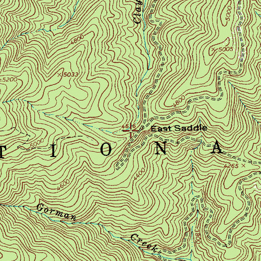 Topographic Map of East Saddle, ID