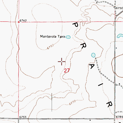 Topographic Map of Triangle Spring, AZ