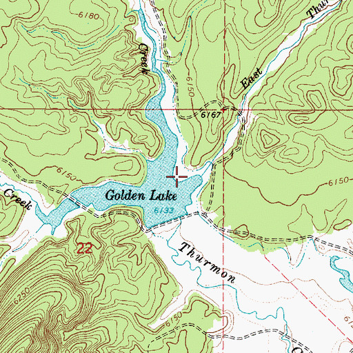 Topographic Map of East Thurmon Creek, ID