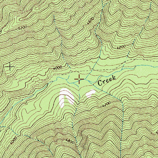 Topographic Map of Eben Creek, ID