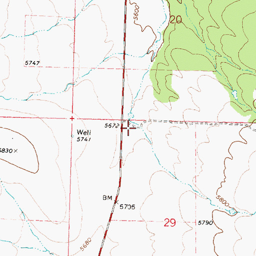 Topographic Map of Echo Hollow, ID