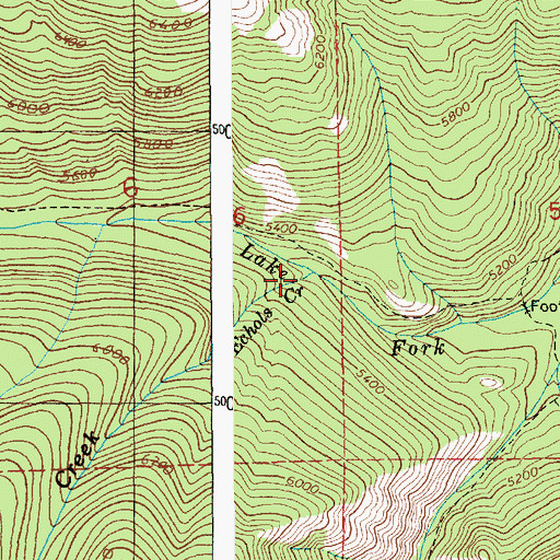 Topographic Map of Echols Creek, ID