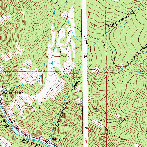 Topographic Map of Edgeworth Creek, ID