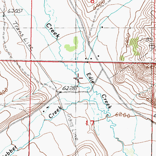 Topographic Map of Edie Creek, ID