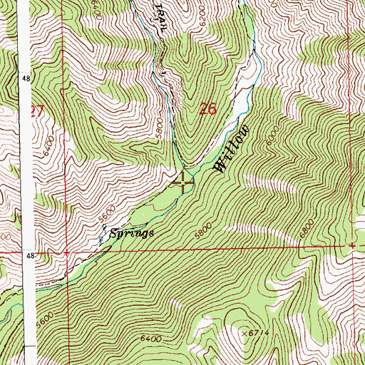 Topographic Map of Edna Creek, ID