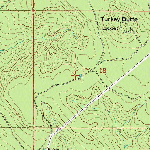 Topographic Map of Turkey Number Two Tank, AZ