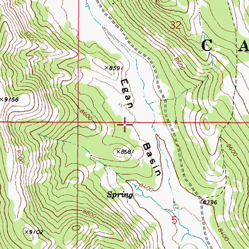 Topographic Map of Egan Basin, ID