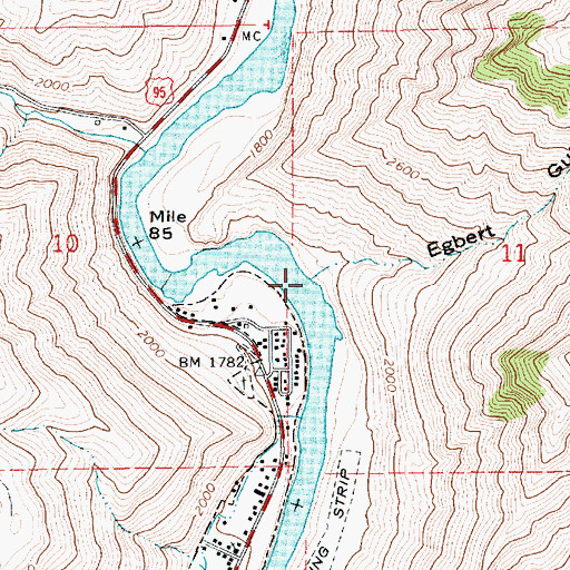 Topographic Map of Egbert Gulch, ID
