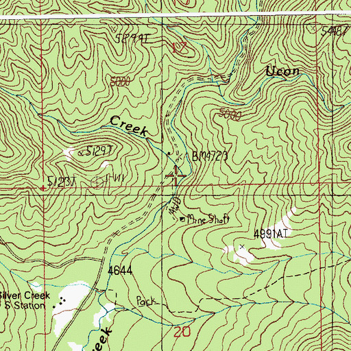 Topographic Map of Eggers Creek, ID