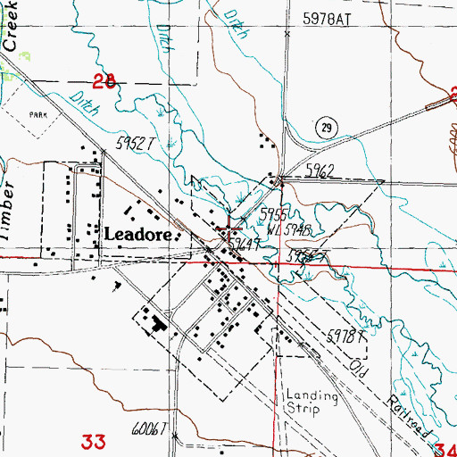 Topographic Map of Eighteenmile Creek, ID