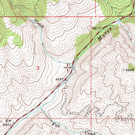 Topographic Map of Eightmile Creek, ID