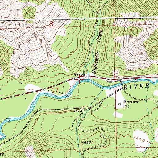 Topographic Map of Eightmile Creek, ID