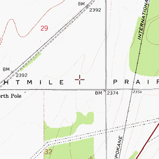 Topographic Map of Eightmile Prairie, ID