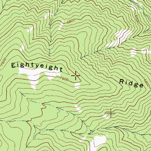 Topographic Map of Eightyeight Ridge, ID
