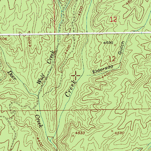 Topographic Map of Eldorado Gulch, ID